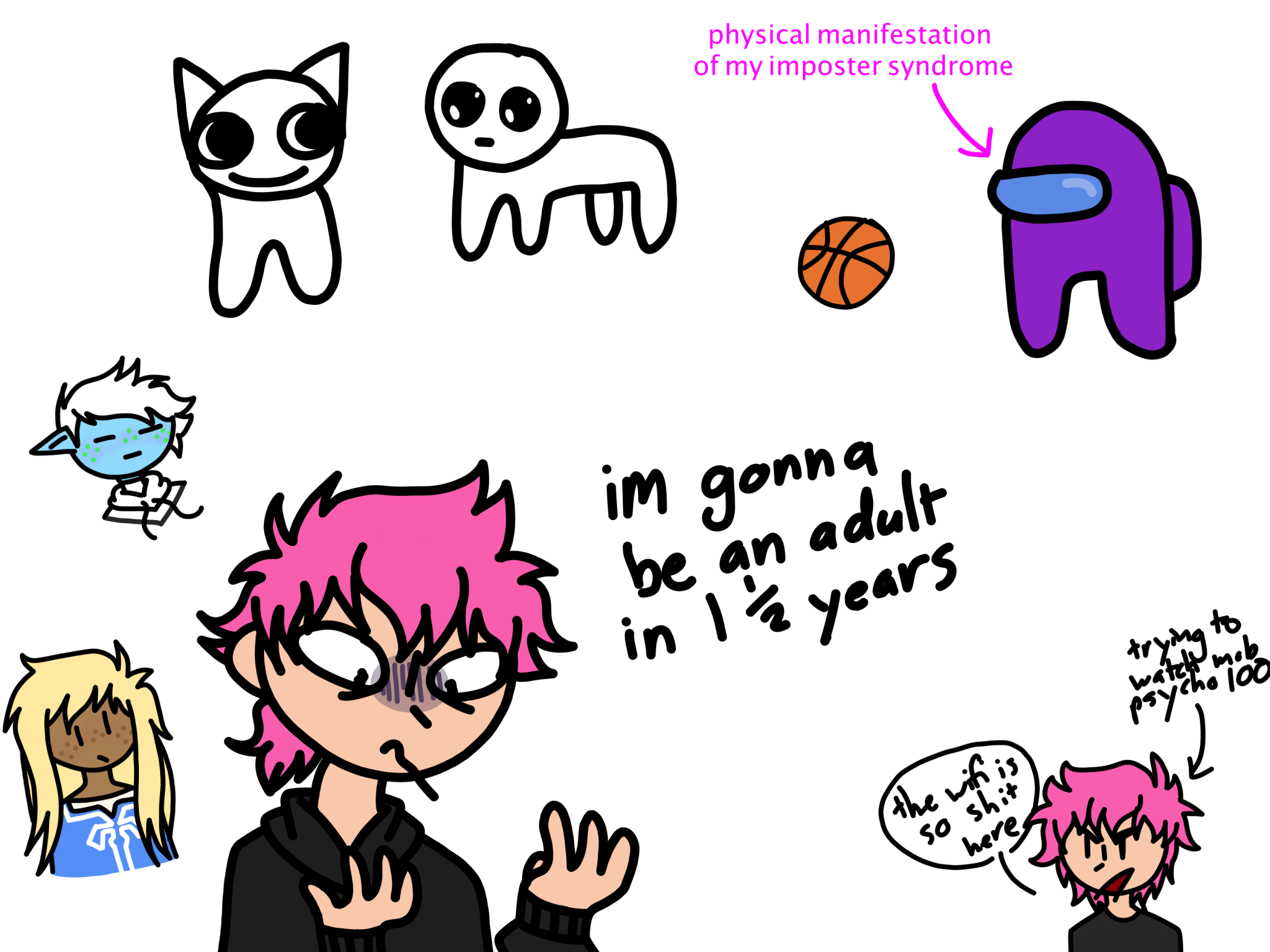 2022, Digital, Self Portrait, Breath of the Wild, The Legend of Zelda, BotW, LoZ, Link, Danny Phantom, Autism Creature, Yippee Creature, ADHD Creature, Among Us