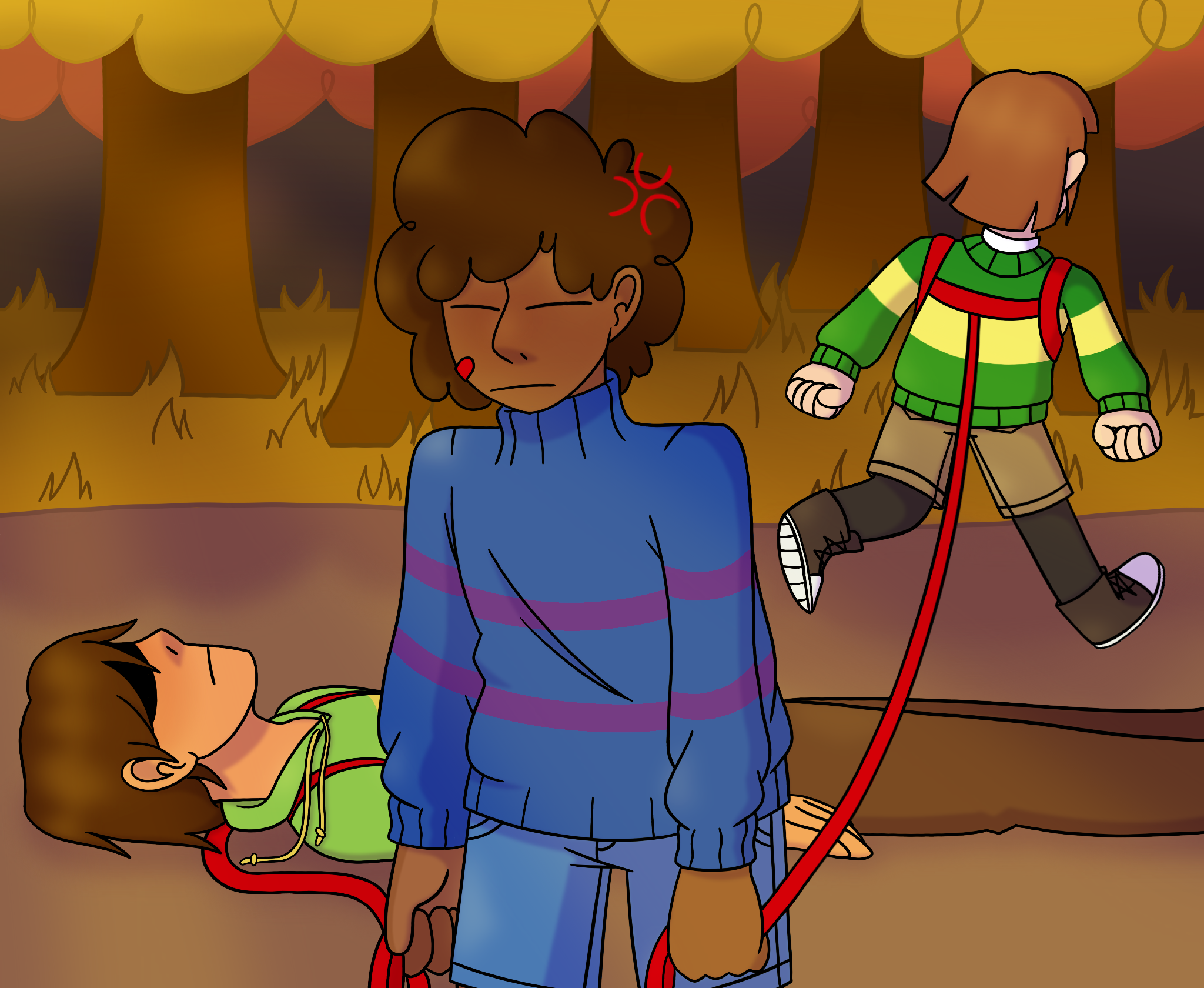 2025, Digital, Background, Undertale, Deltarune, UTDR, Frisk, Chara Dreemurr, Kris Dreemurr